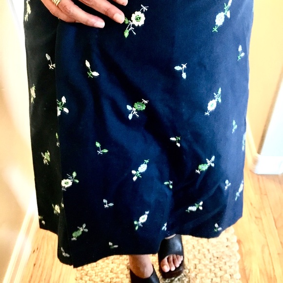 Vintage Gordon of Philadelphia Blue Floral skirt S - Picture 3 of 15